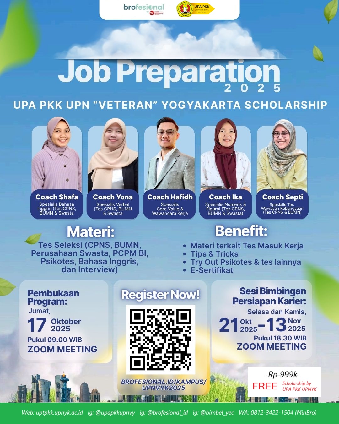 UPA PKK UPN “Veteran” Yogyakarta Scholarship x Brofesional